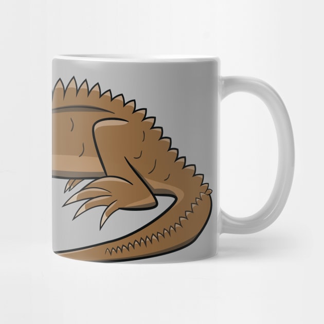 Cartoon Brown Lizard by Dad n Son Designs